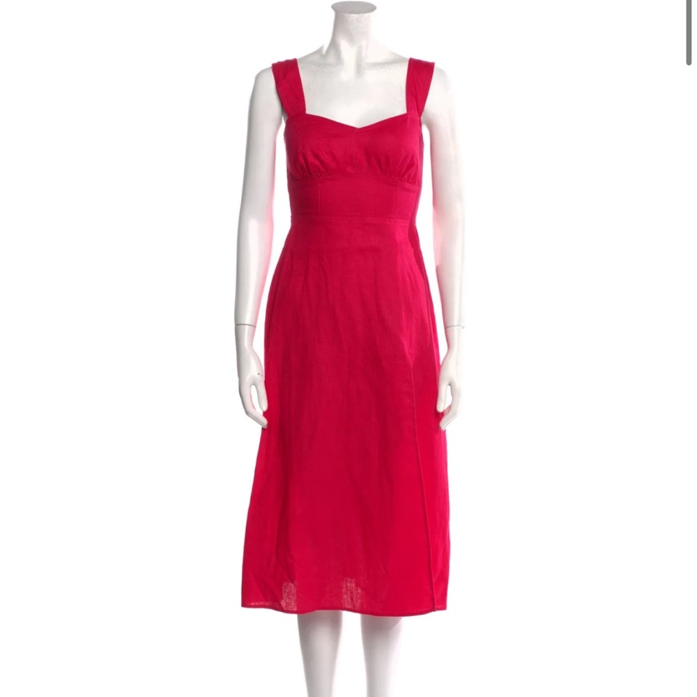 REFORMATION | PINK LINEN DRESS SIZE 6